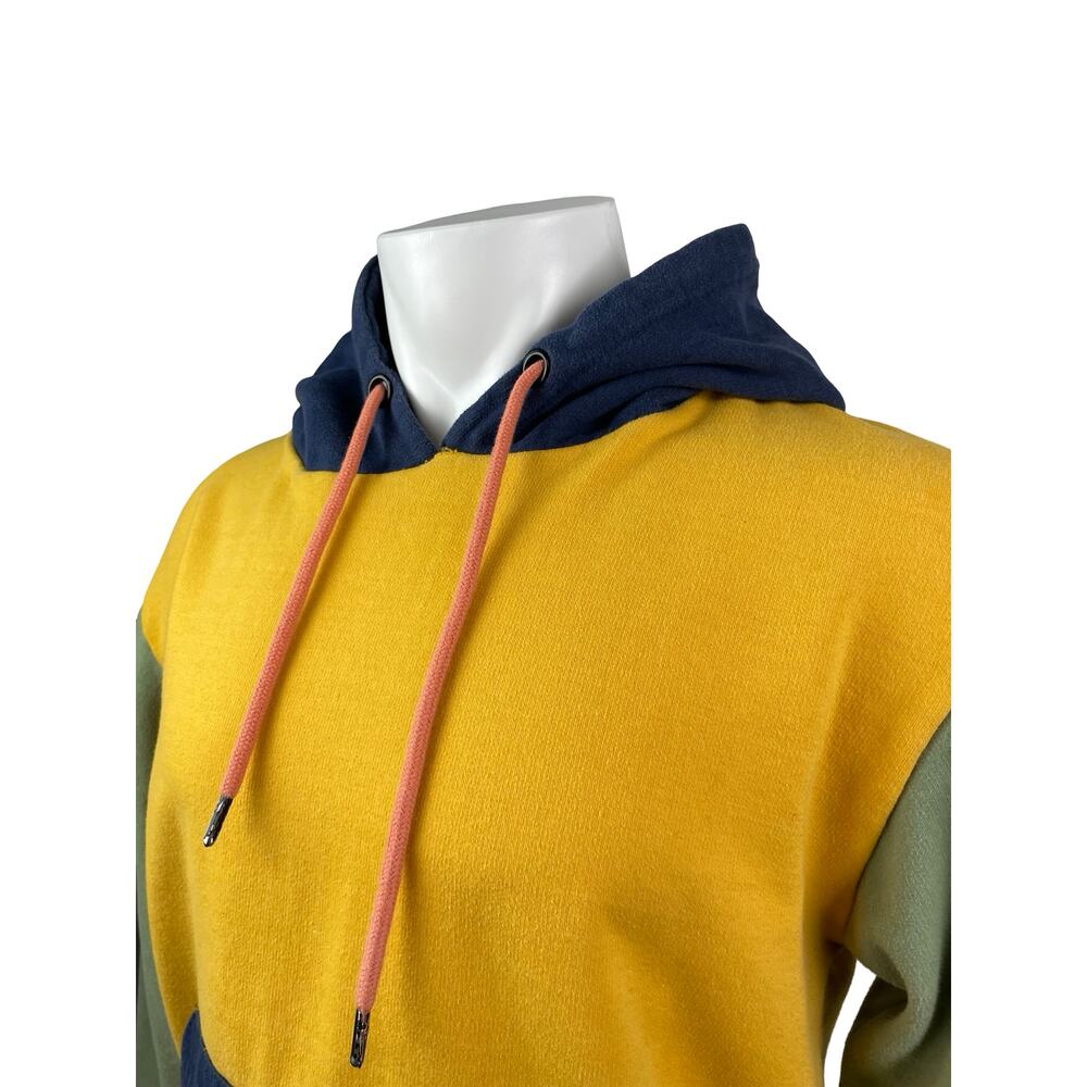 VSTR Men's Color Block Patchwork Long Sleeve Sweater Hoodie Sweatshirt Top Sz L - Picture 3 of 6